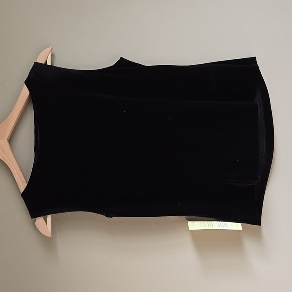 Vtg Lord & Taylor Patra Stretch Black Velvet Draped Tank Top M - Picture 10 of 10